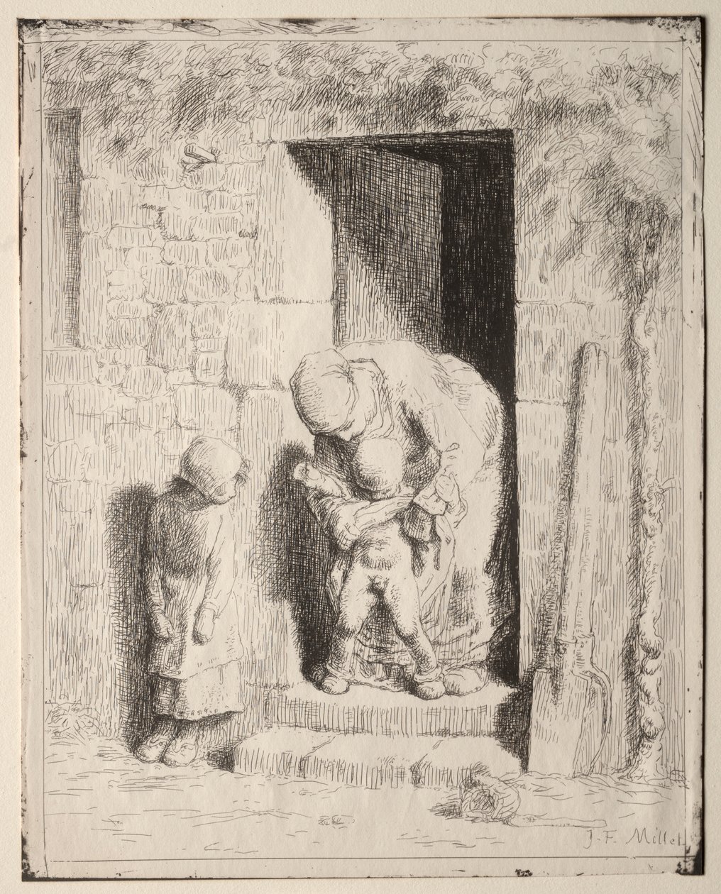 Äidin varotoimet tekijältä Jean Francois Millet