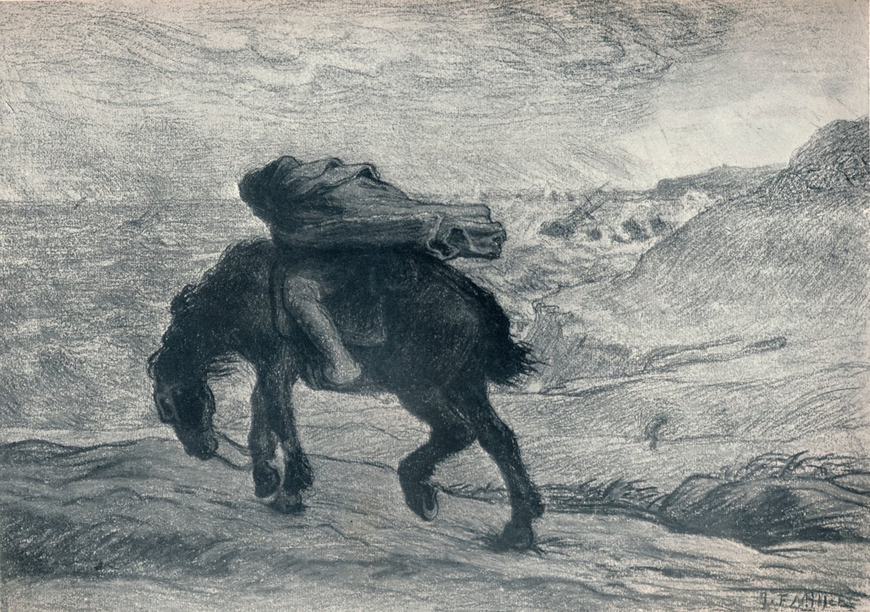 Phoebus ja Boreus, 1800-luku tekijältä Jean Francois Millet