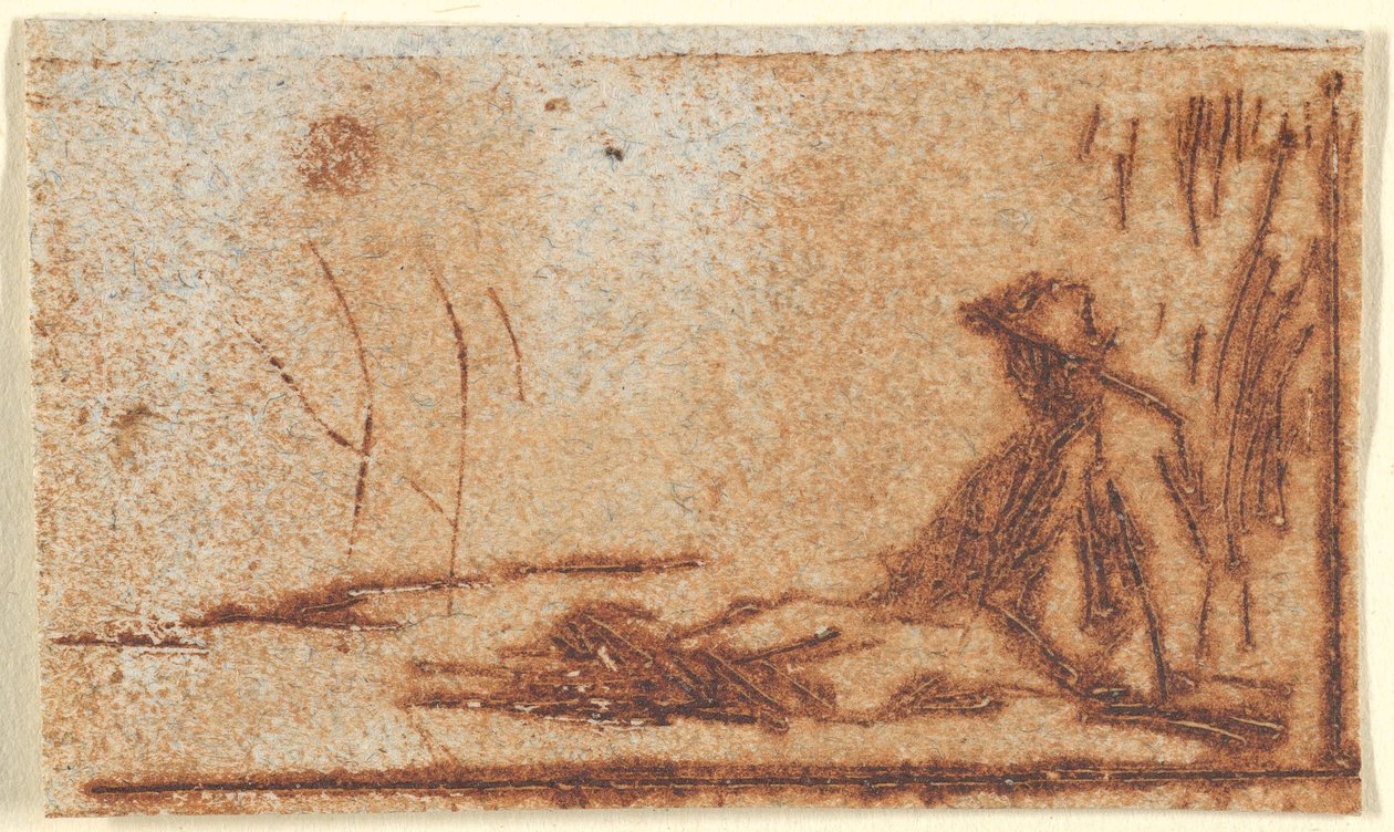 Istuva talonpoika, 1830-75. tekijältä Jean Francois Millet