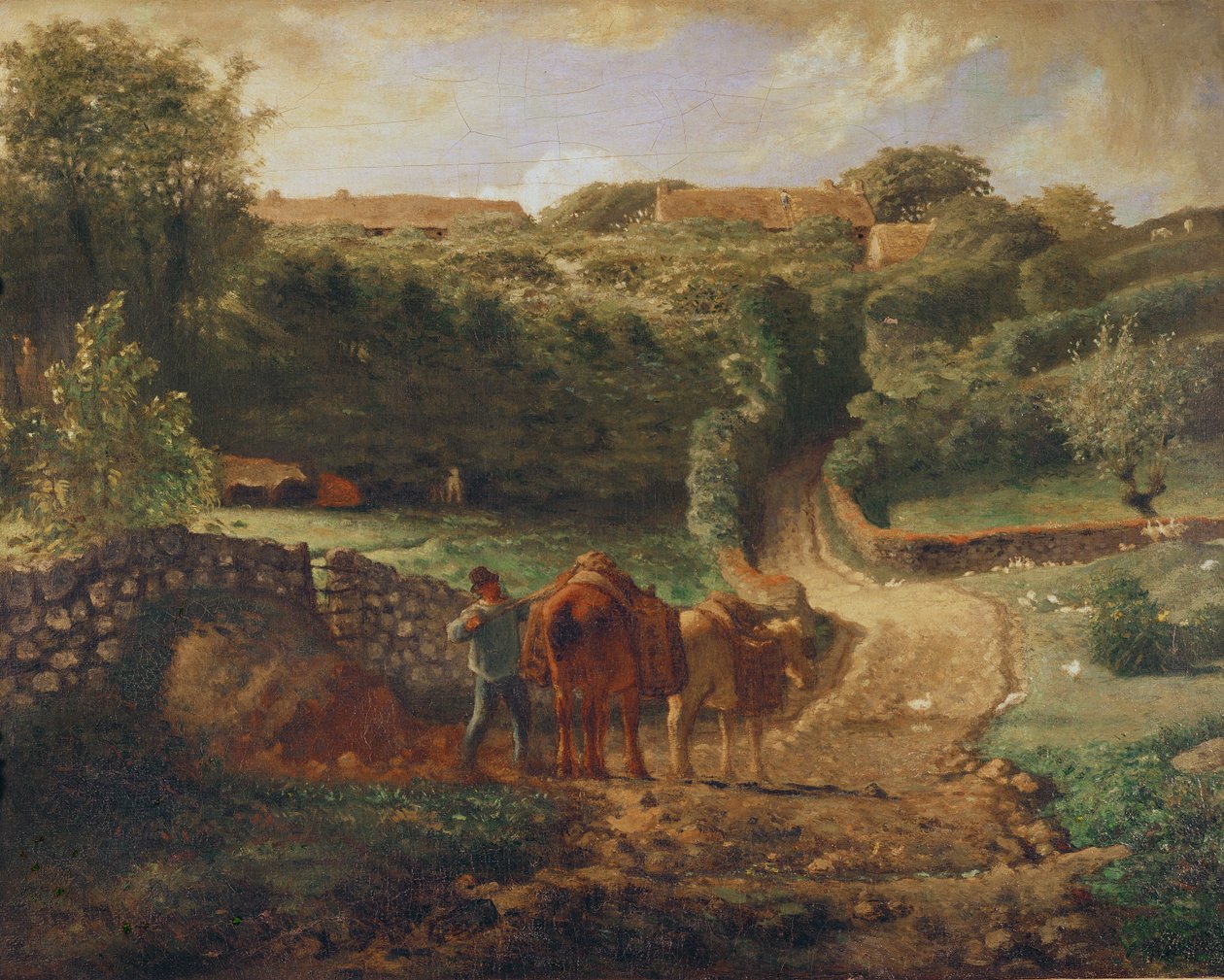 Serkku Hamlet Grevillessä, noin 1865-73. tekijältä Jean Francois Millet