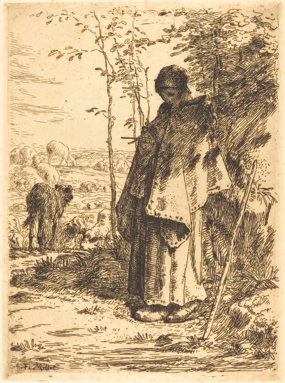 La gran pastoreta (La grande bergere) finlandès tekijältä Jean Francois Millet