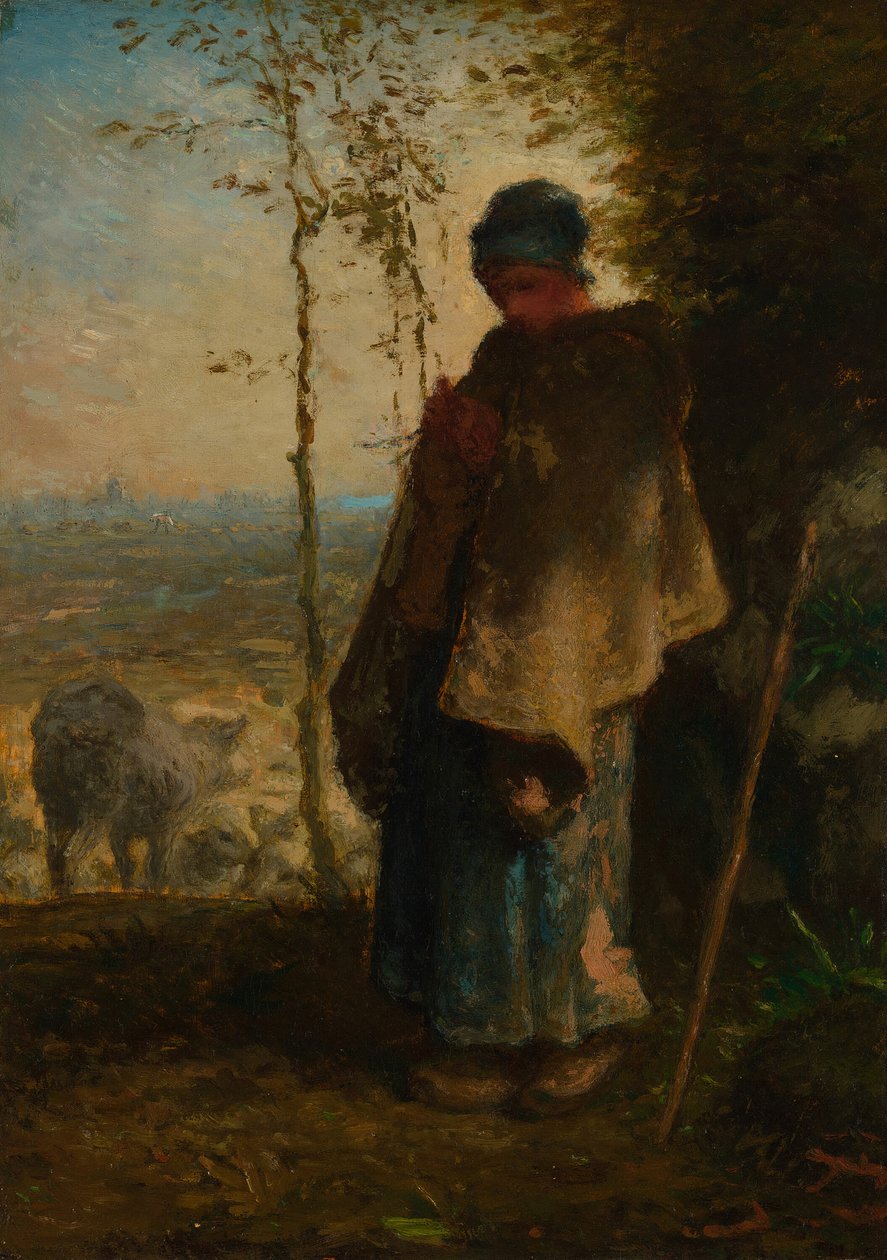 Pieni paimentar, 186872. tekijältä Jean Francois Millet