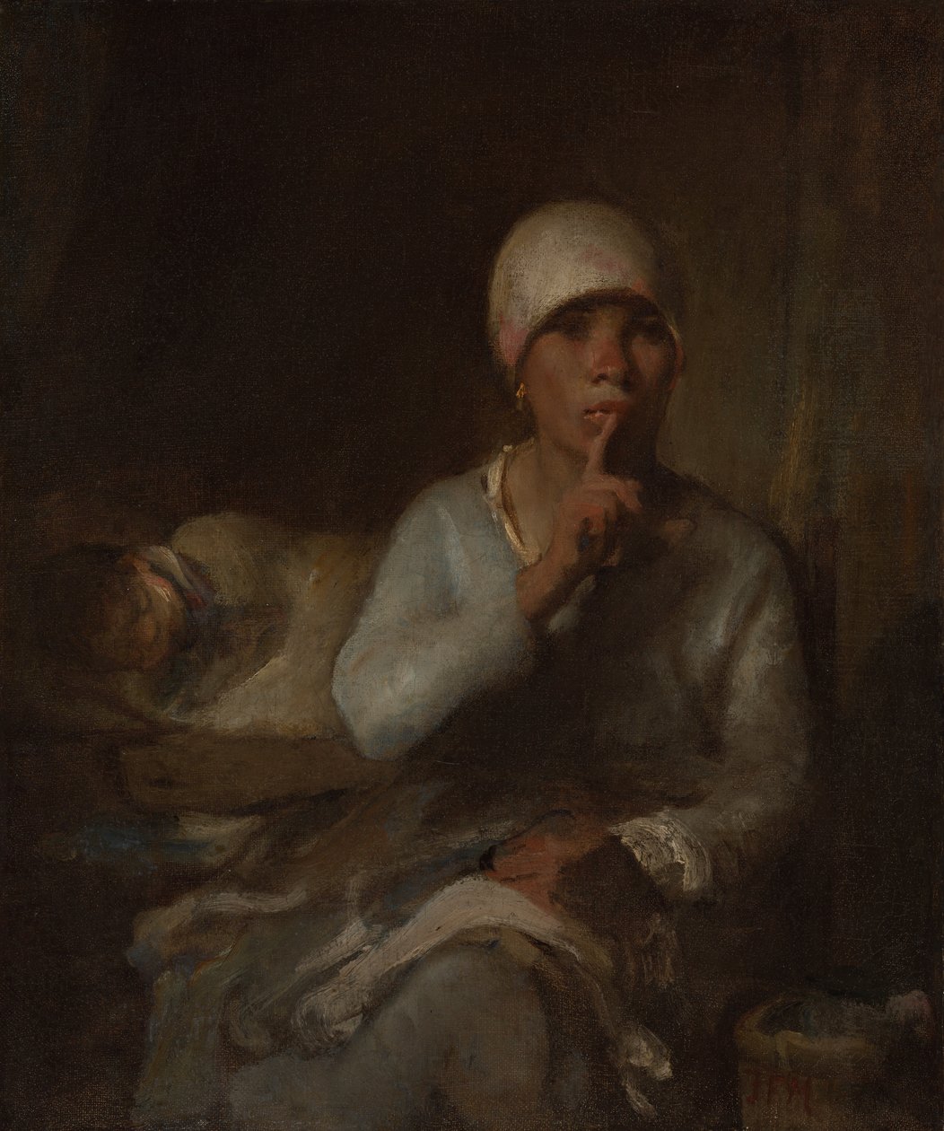 Nainen ja lapsi (hiljaisuus) tekijältä Jean Francois Millet