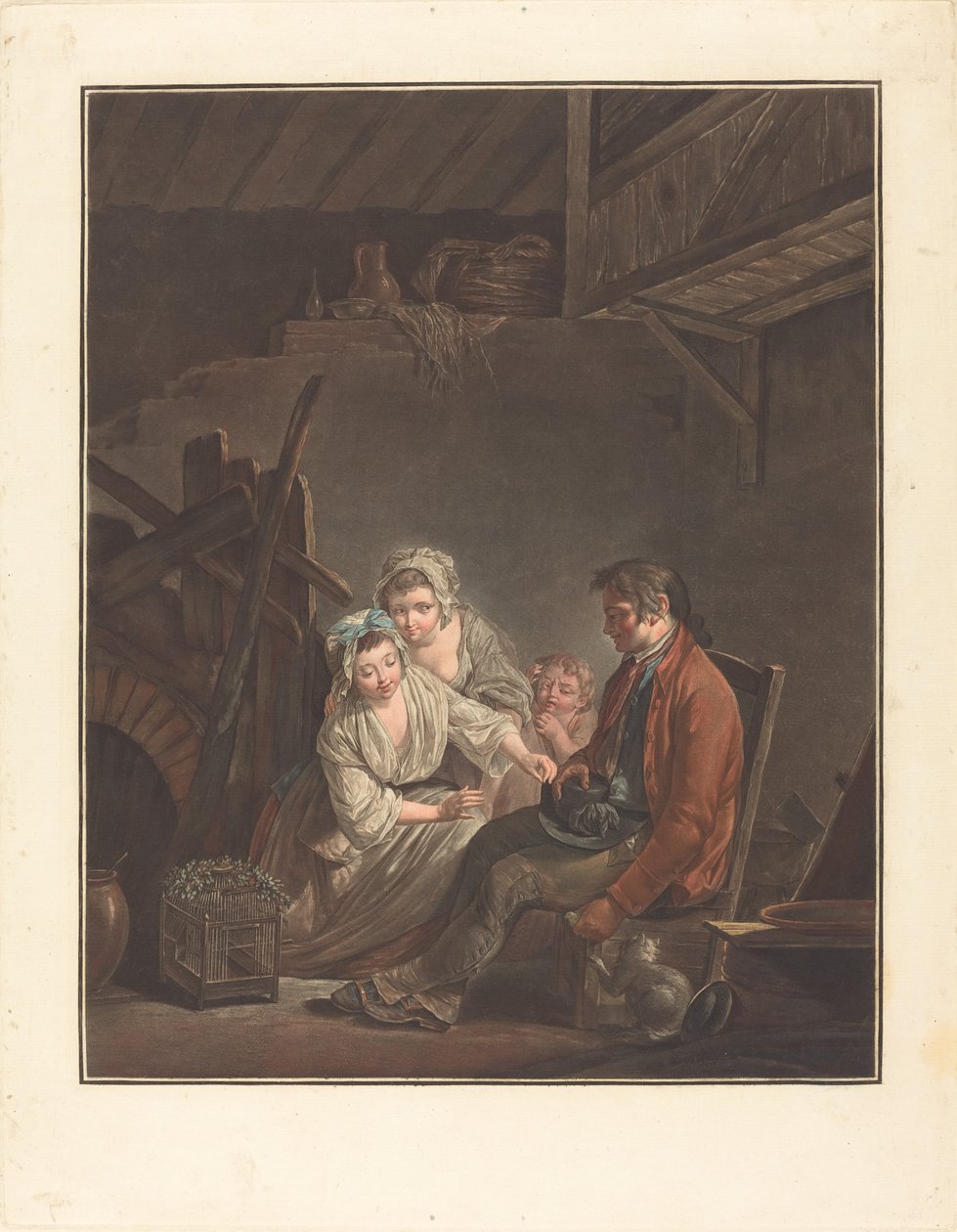 Yksityinen lintu tekijältä Jean François Janinet after Jean Jacques Lagrenée II