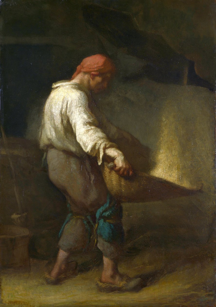 Ranskalainen:  Un vanneur The Winnower tekijältä Jean Francois Millet