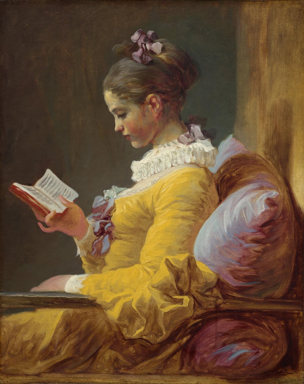 Lukeva nainen tekijältä Jean Honore Fragonard