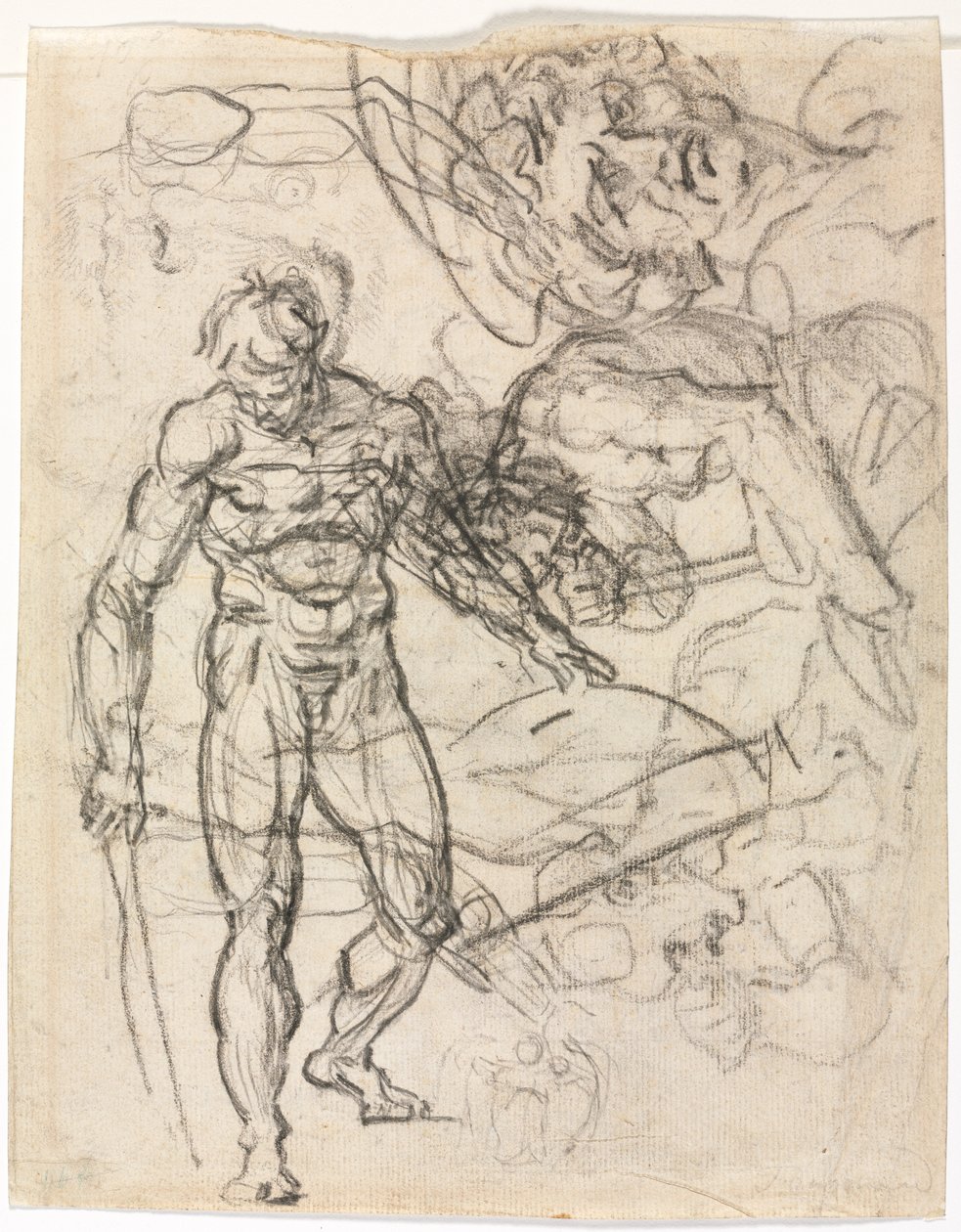 Figuuritutkimukset (käänteinen) tekijältä Jean Honore Fragonard