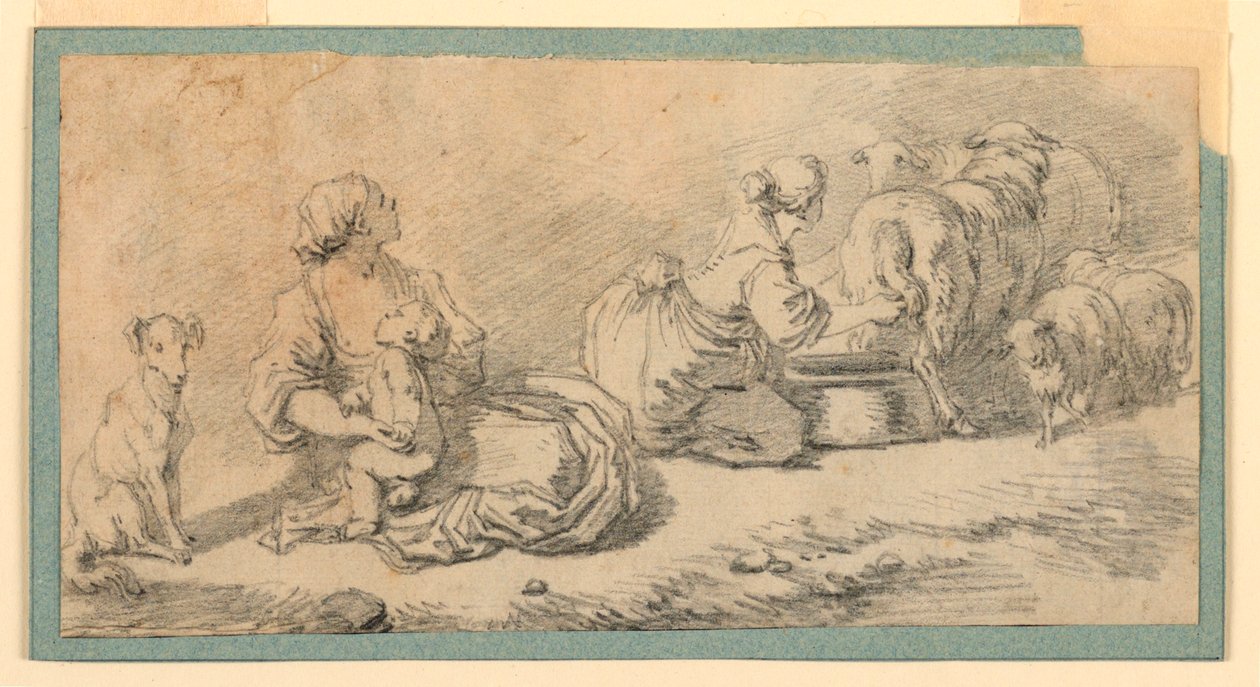 Pastoraalinen kohtaus tekijältä Jean Honore Fragonard
