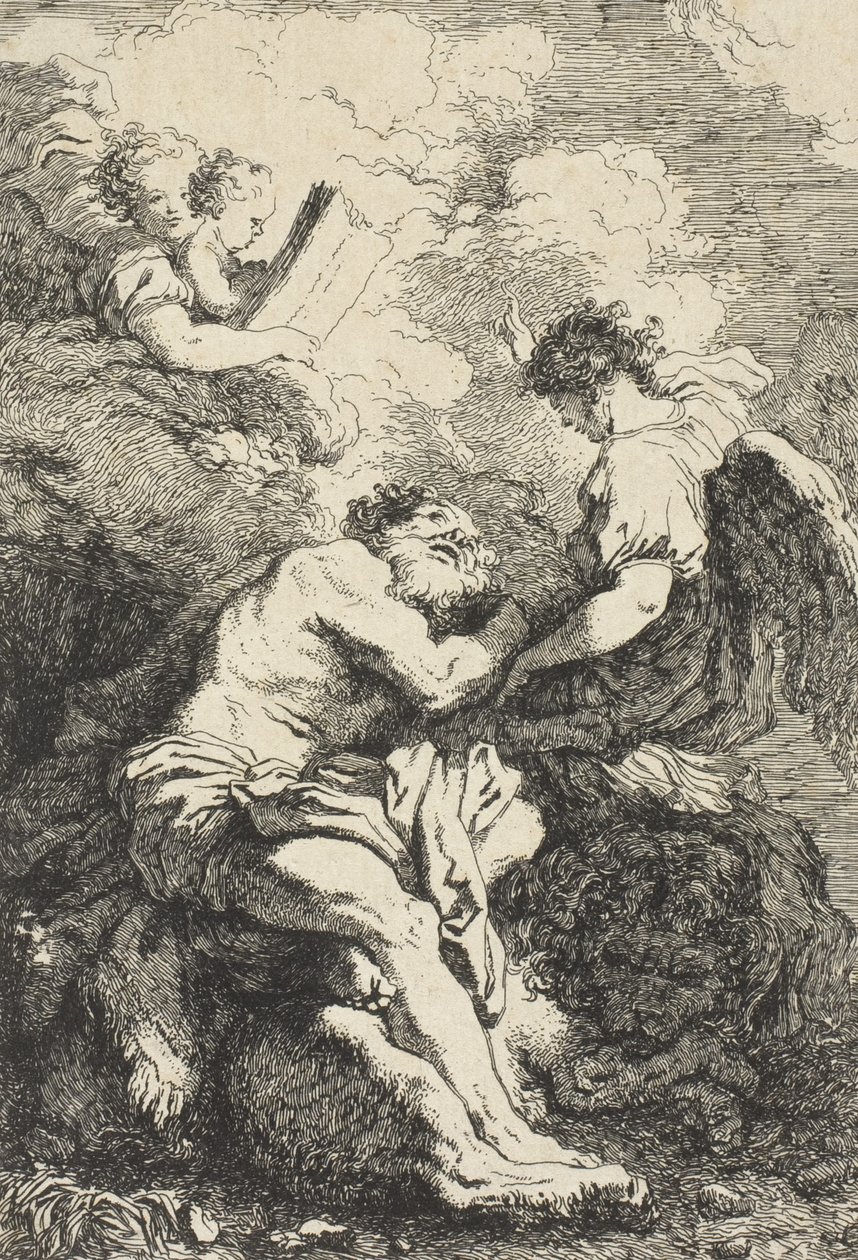 Pyhä Hieronymus, n. 1761-65 tekijältä Jean Honore Fragonard