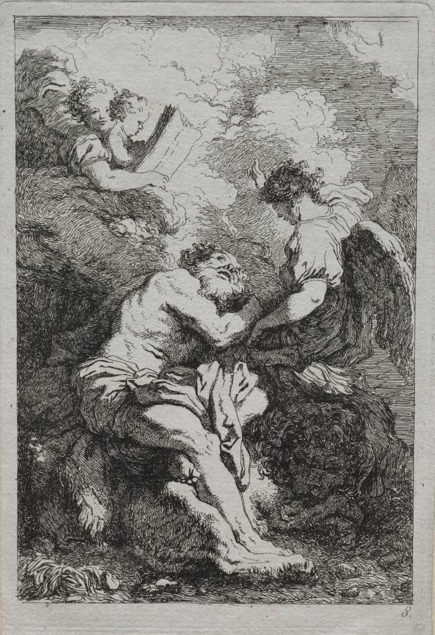 Pyhä Hieronymus. tekijältä Jean Honore Fragonard