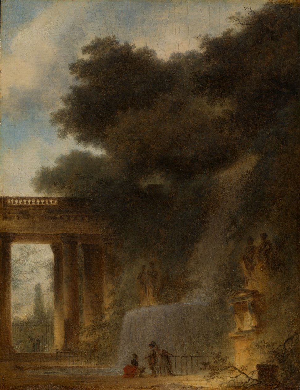 Kaskadi, noin 1775 tekijältä Jean Honore Fragonard