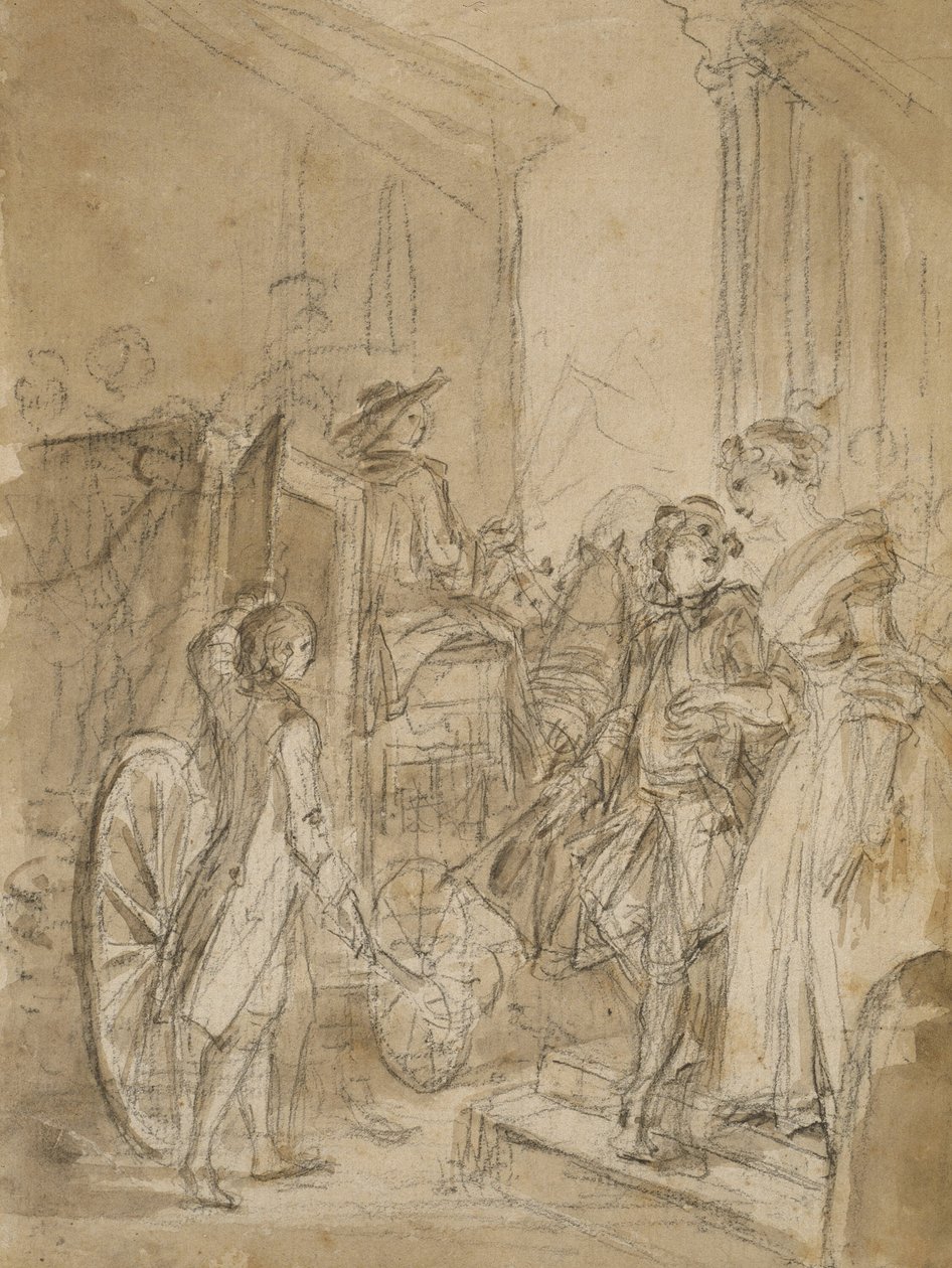 Lähtö linja-autolla tekijältä Jean Honore Fragonard