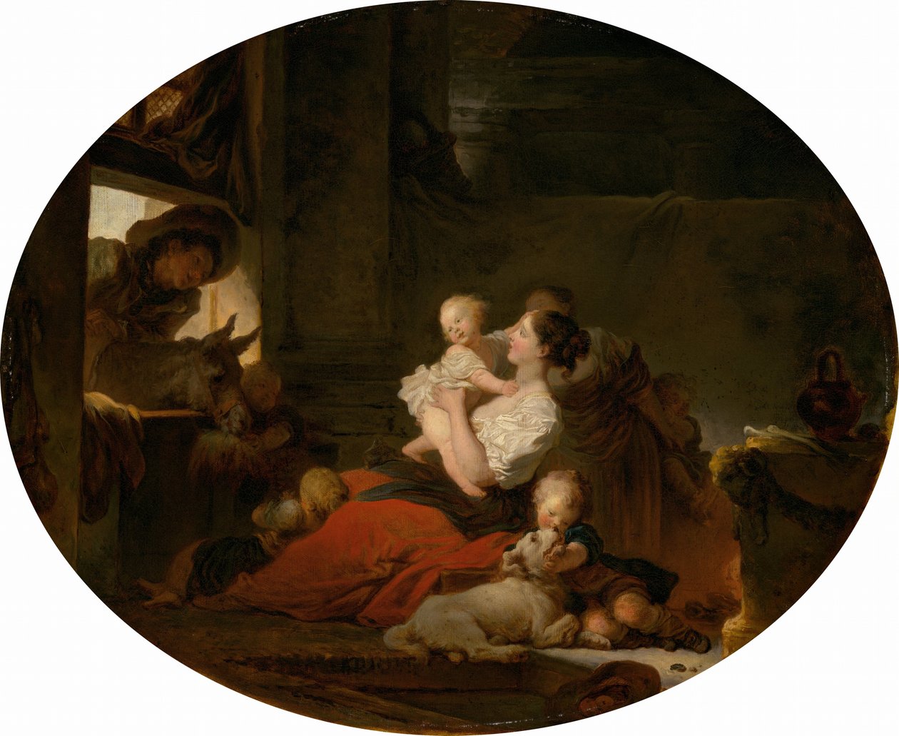 Onnellinen perhe, c. 1775. tekijältä Jean Honore Fragonard