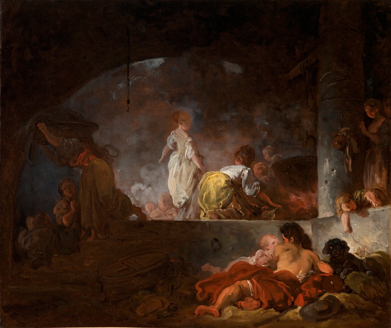 Pesumiehet tekijältä Jean Honore Fragonard