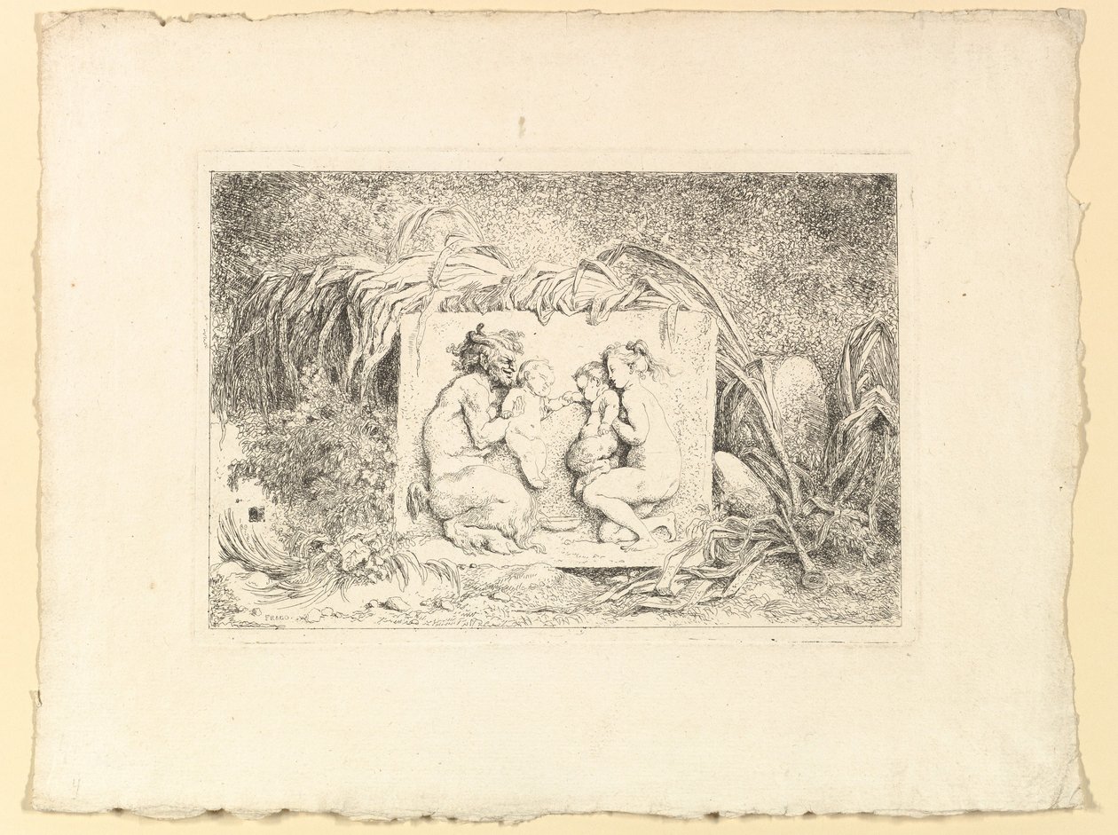 Satyrs-perhe, 1763. tekijältä Jean Honore Fragonard