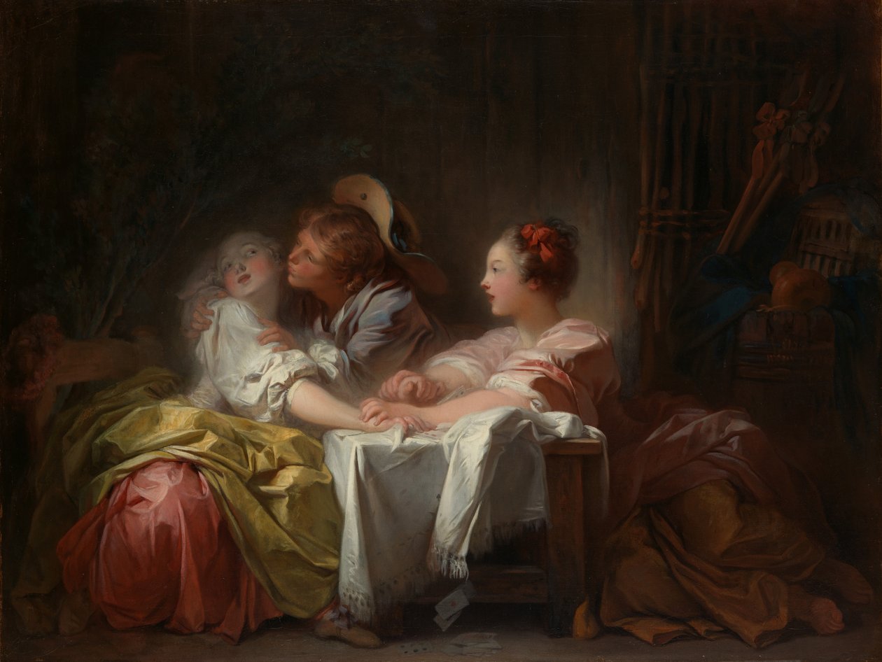 Varastettu suudelma, n. 1760. tekijältä Jean Honore Fragonard