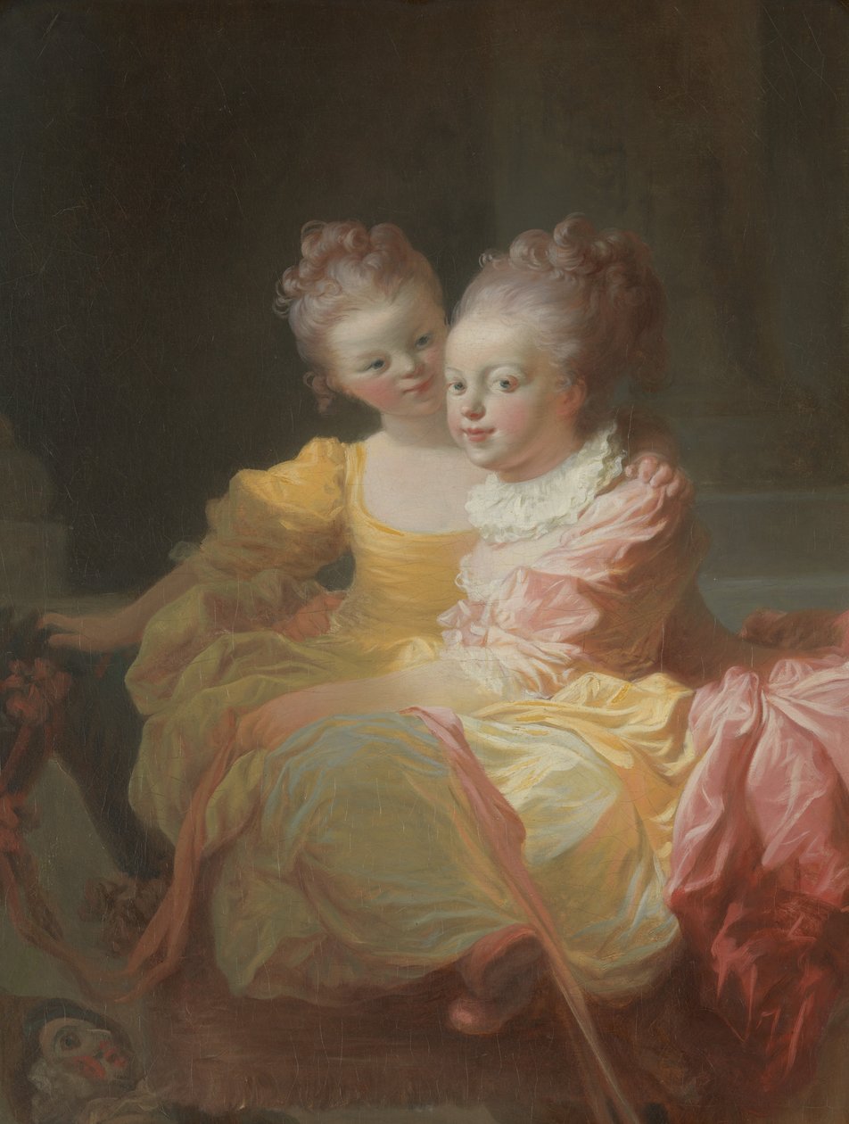 Kaksi sisarta, n. 1769-70. tekijältä Jean Honore Fragonard