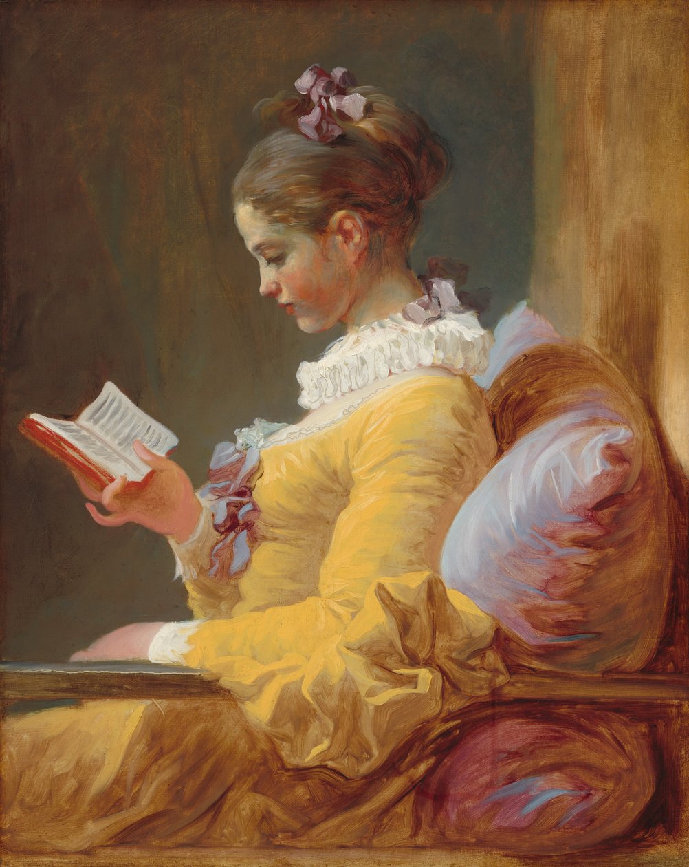 Nuori tyttö lukee, c. 1769. tekijältä Jean Honore Fragonard