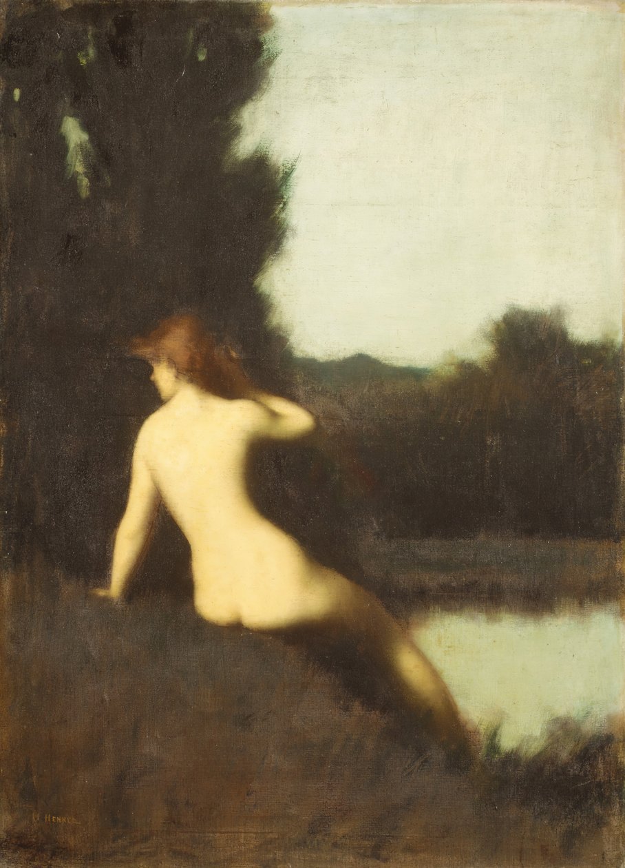 A Bather Echo, 1881. tekijältä Jean Jacques Henner
