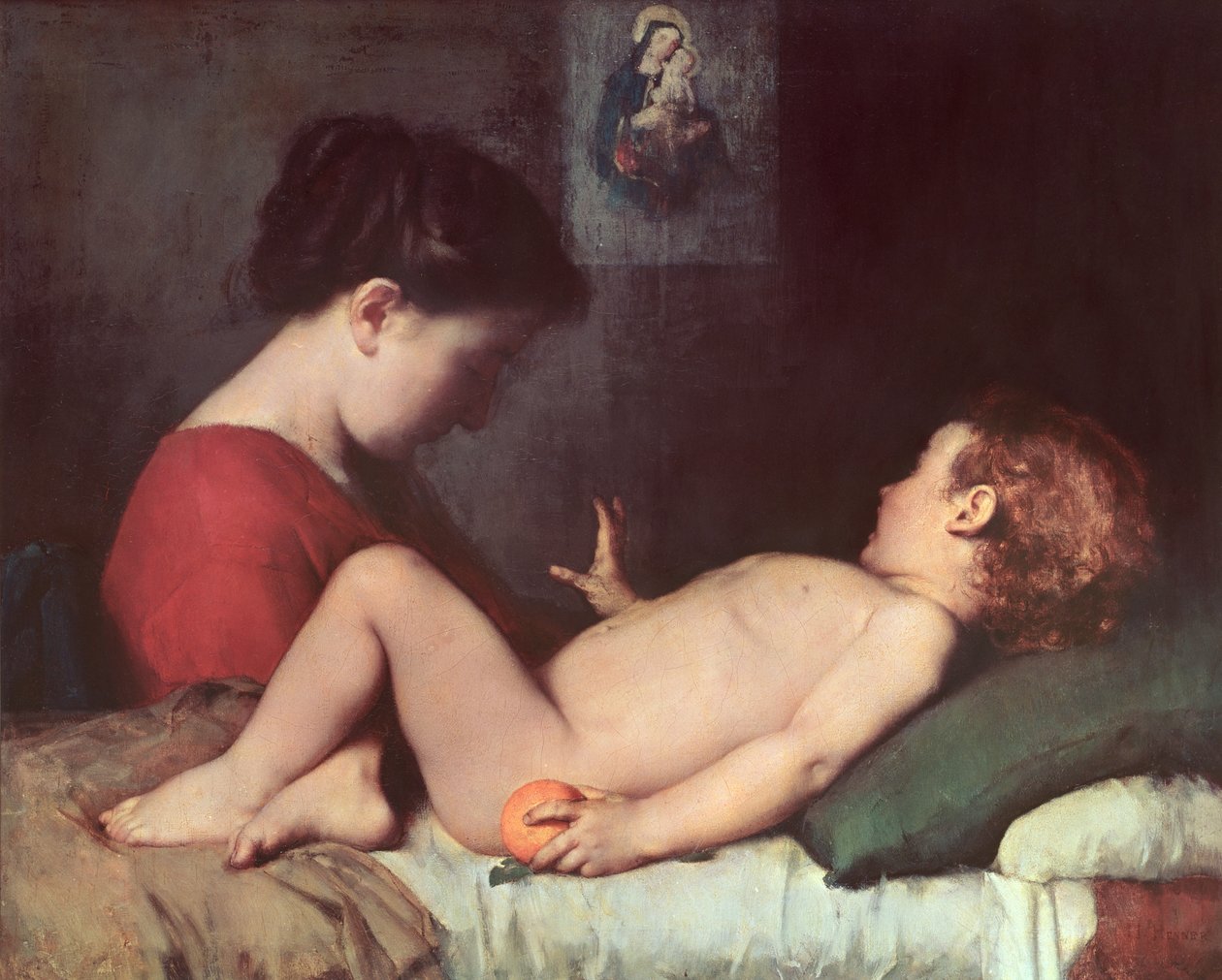 Heräävä lapsi tekijältä Jean Jacques Henner