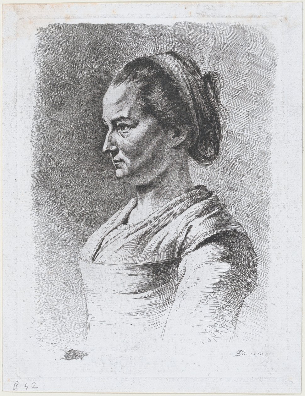 Lastenhoitaja Josephine, 1770. tekijältä Jean Jacques de Boissieu