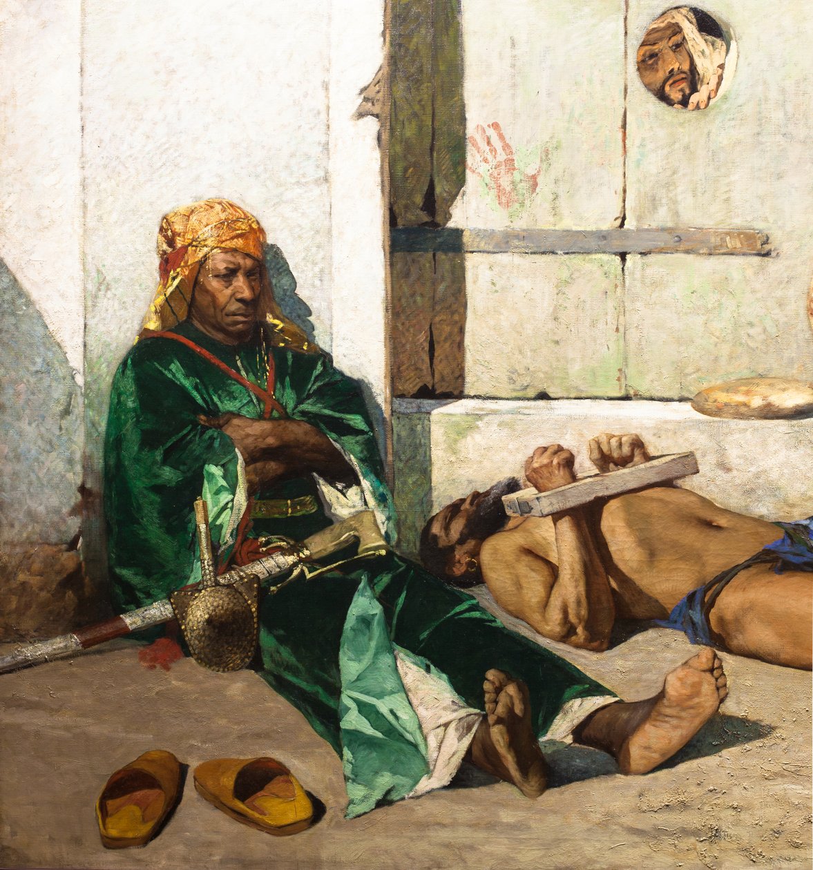 Marokkolaiset vangit (yksityiskohta) tekijältä Jean Joseph Benjamin Constant