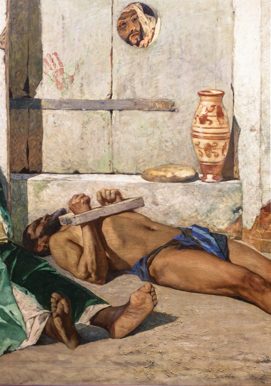 Marokkolaiset vangit (yksityiskohta) tekijältä Jean Joseph Benjamin Constant