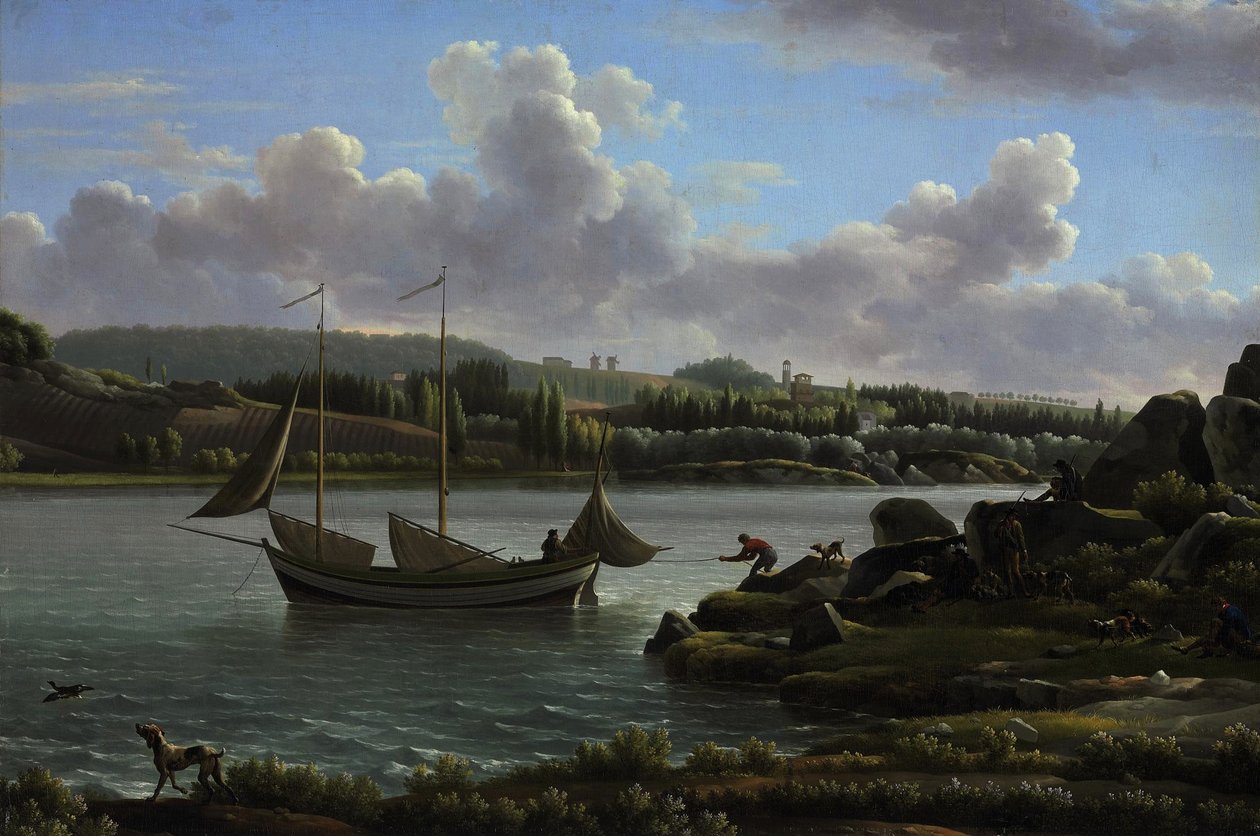 Lähdössä metsästämään tekijältä Jean Joseph Xavier Bidauld
