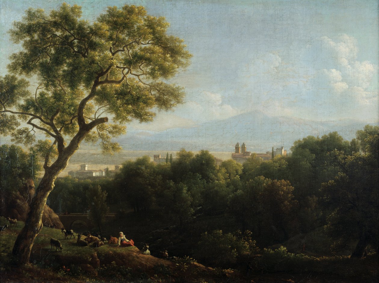 Näkymä Frascatille, 1820 tekijältä Jean Joseph Xavier Bidauld