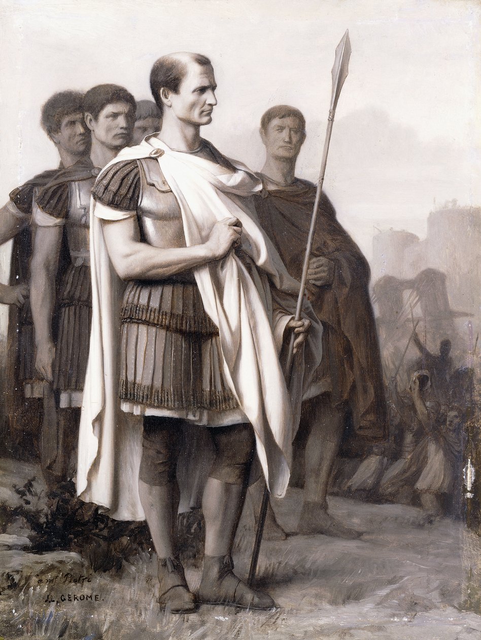 Julius Caesar ja hänen esikuntansa, tekijältä Jean Leon Gerome