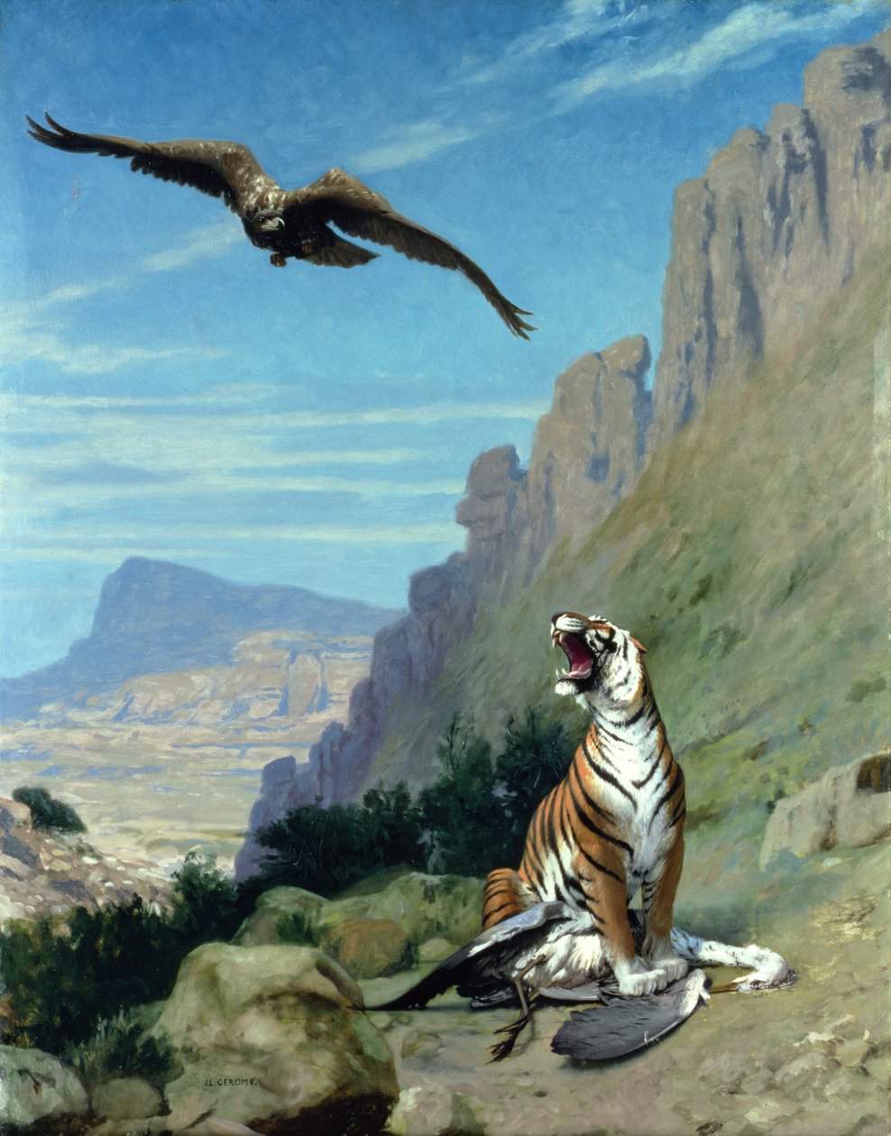 Tiikeri ja Korppikotka tekijältä Jean Leon Gerome