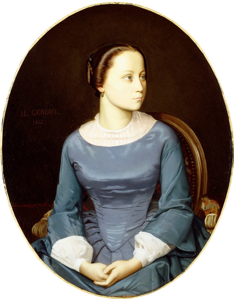 Nuori nainen sinisessä, 1852 tekijältä Jean Leon Gerome