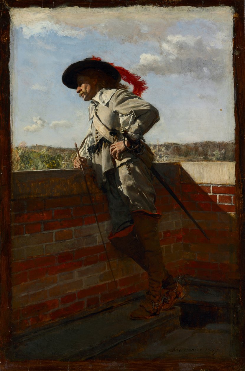 Terassilla, 1867 tekijältä Jean Louis Ernest Meissonier