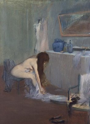 Kylvyn jälkeen, n. 1885-1890 (pastelli) tekijältä Jean Louis Forain