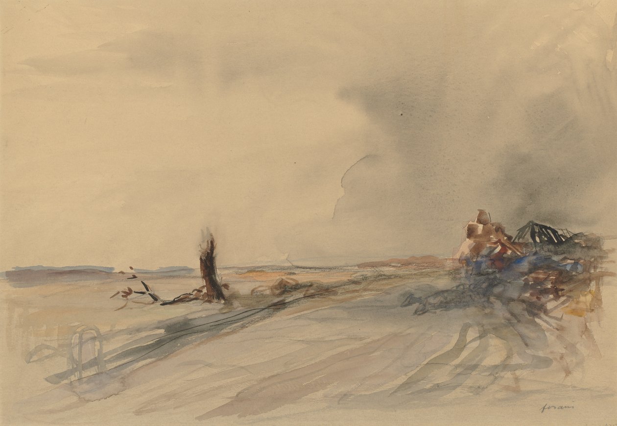 Tuhoutunut maa (recto) tekijältä Jean Louis Forain