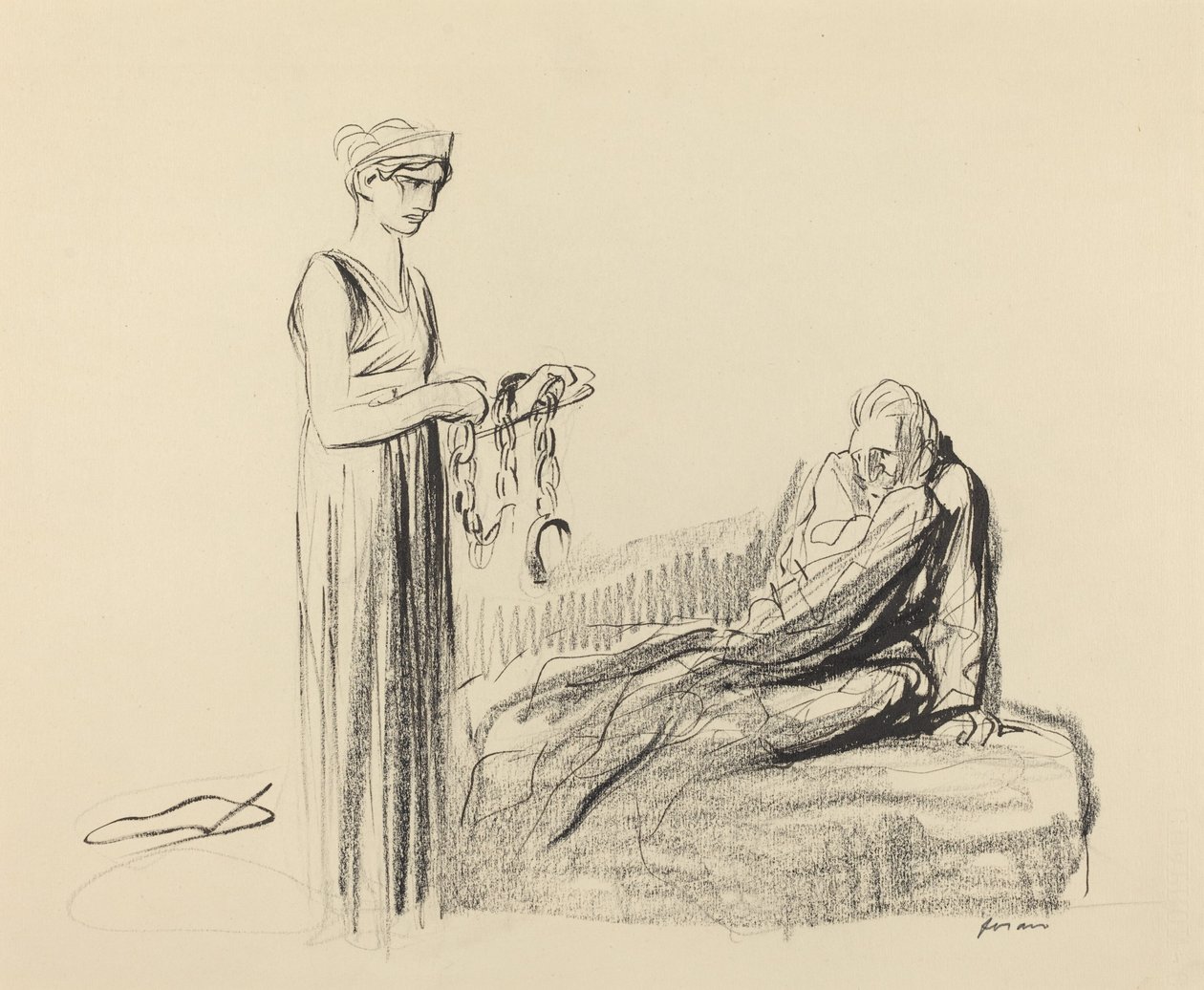 Fetters, luultavasti 1919. tekijältä Jean Louis Forain