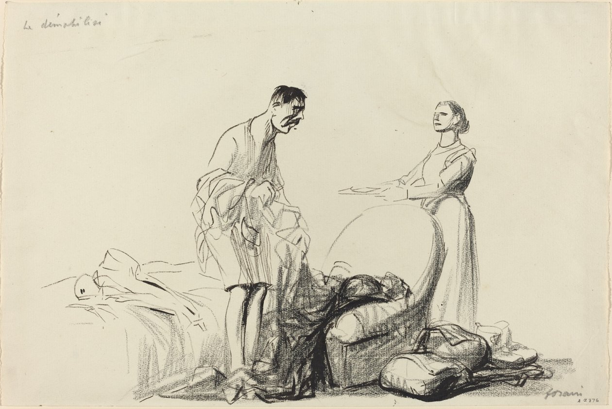 Demobilisoidut, c. 19141919. tekijältä Jean Louis Forain
