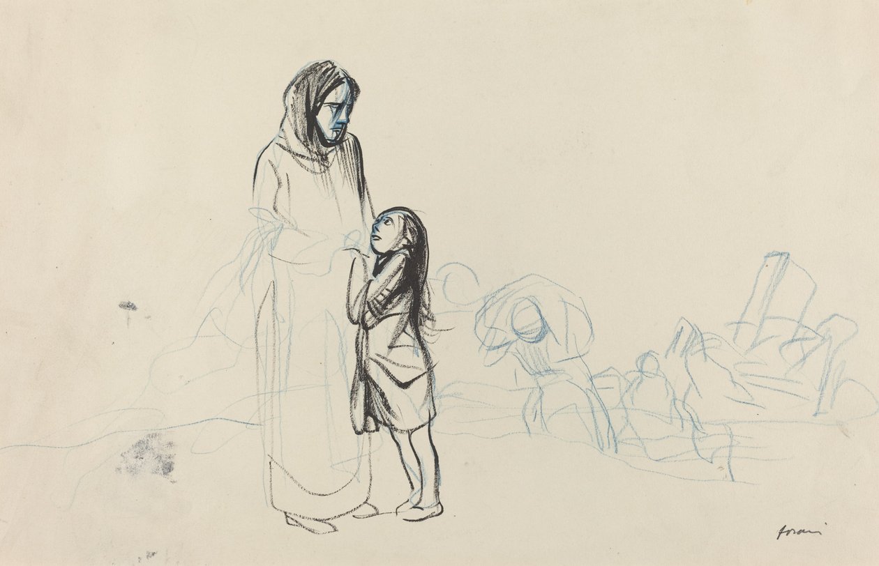 Pakolaiset, c. 19141919. tekijältä Jean Louis Forain