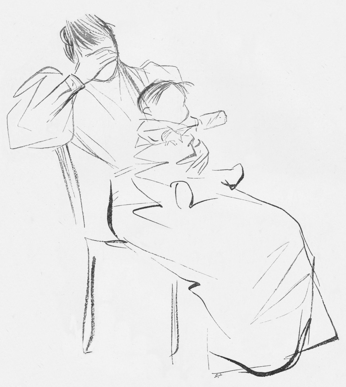 Study in Line, c1898 tekijältä Jean Louis Forain