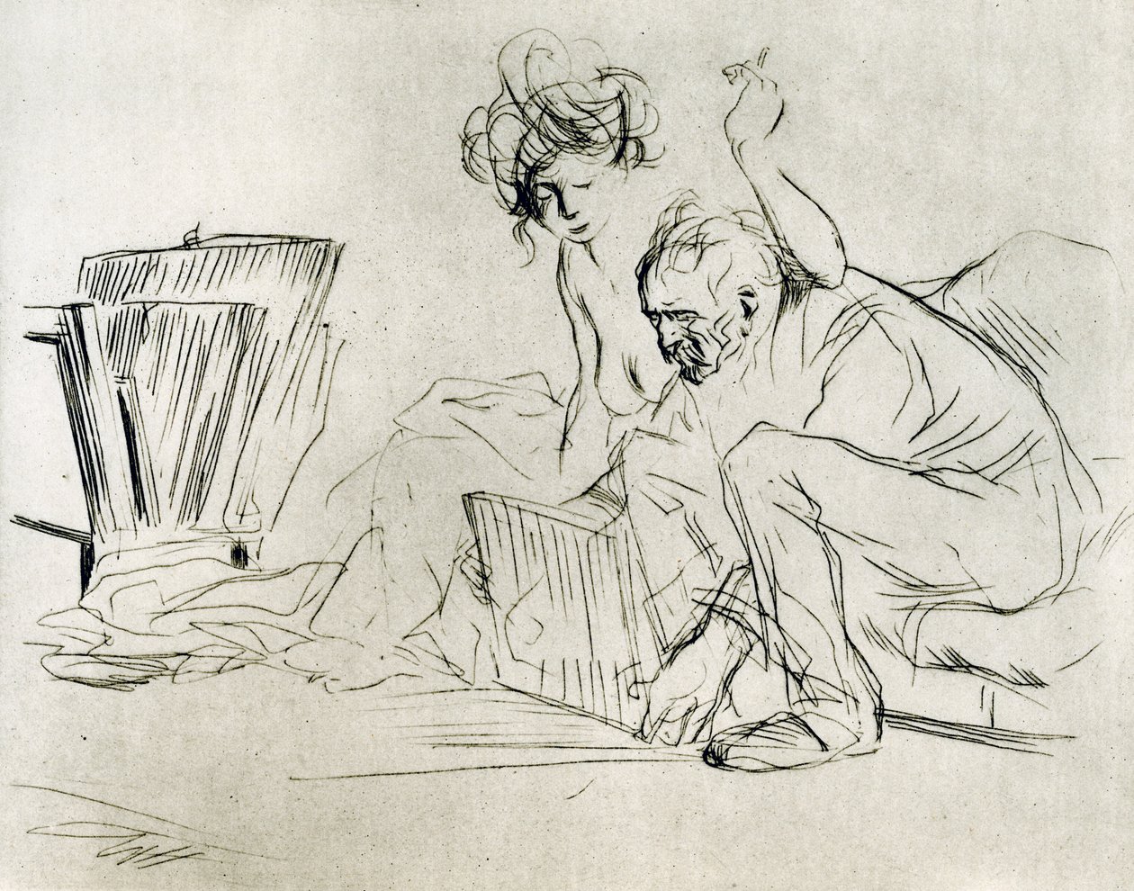 Malli levossa, 1925. tekijältä Jean Louis Forain
