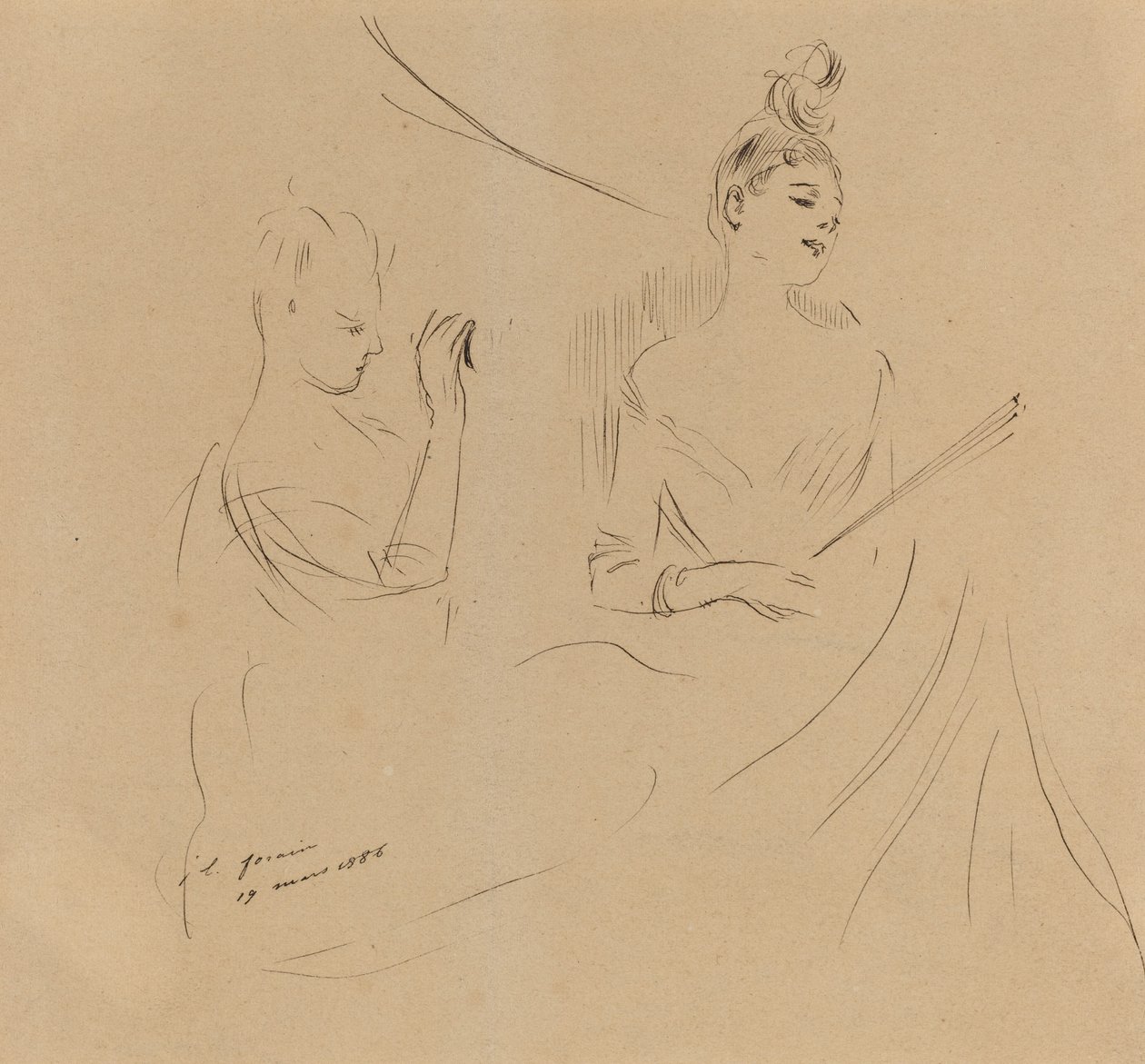Dues dames en un Logefinnish tekijältä Jean Louis Forain