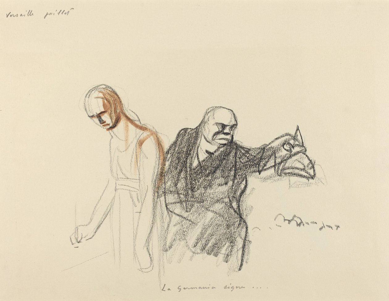 Versailles heinäkuuta. Germanian merkkejä... tekijältä Jean Louis Forain