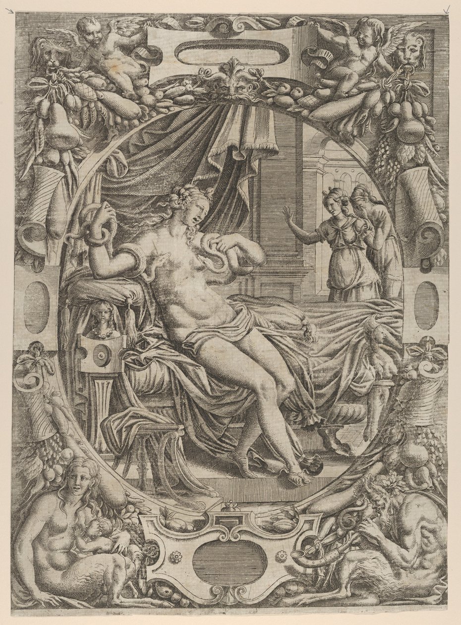 Asp puri Kleopatraa, 1535-55. tekijältä Jean Mignon