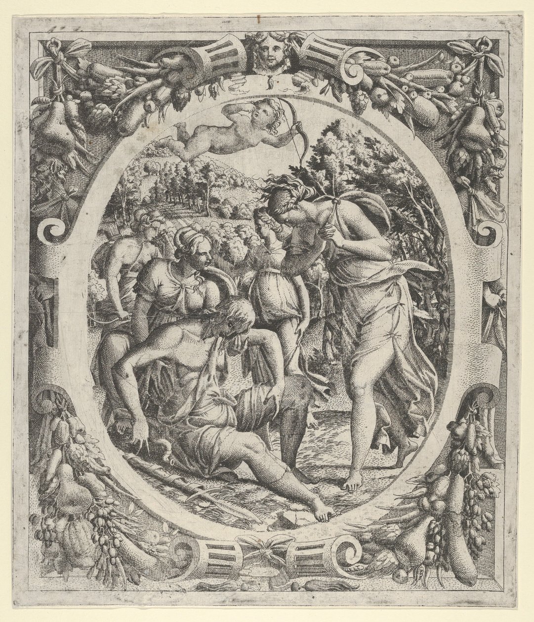 Adonisin kuolema, 1535-55. tekijältä Jean Mignon