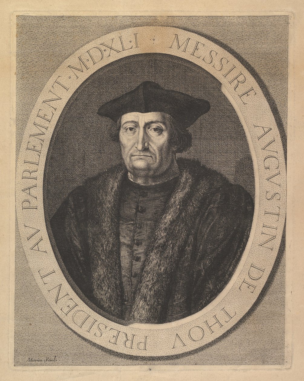 Augustin de Thou, parlamentin puhemies. tekijältä Jean Morin