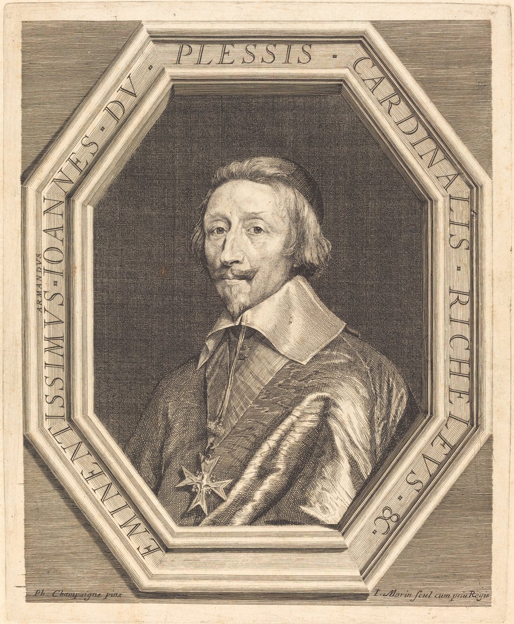 Kardinaali Richelieu tekijältä Jean Morin after Philippe de Champaigne