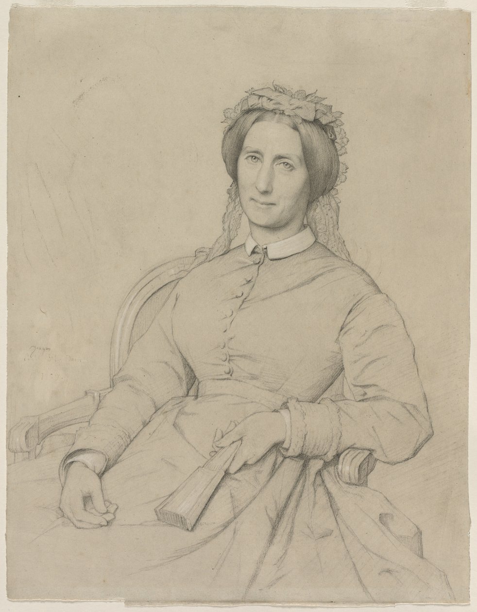 Madame Hippolyte Flandrin Aimee Ancelot, 1869. tekijältä Jean Paul Flandrin