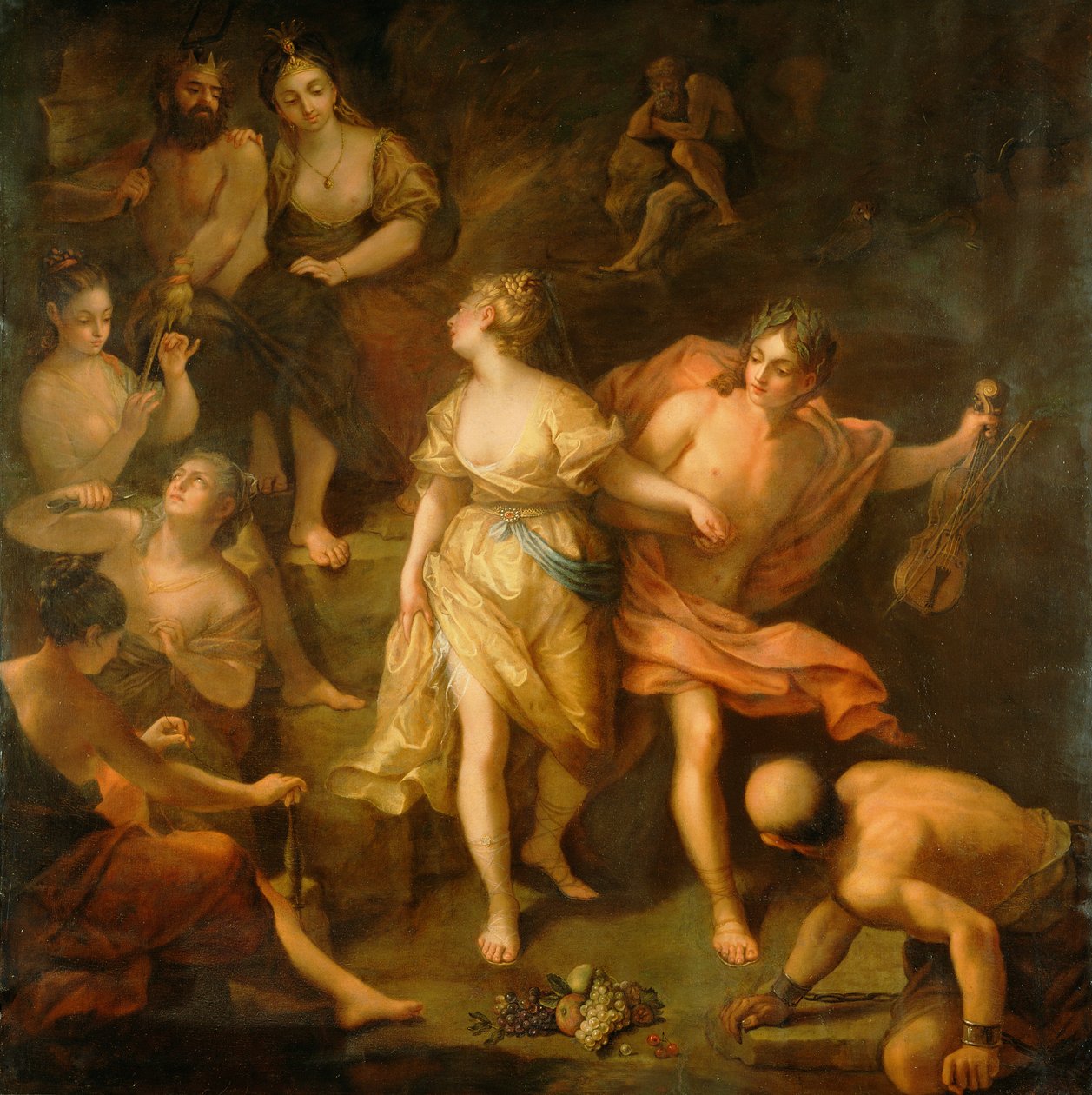 Orpheus ja Eurydike, n. 1709 tekijältä Jean Raoux