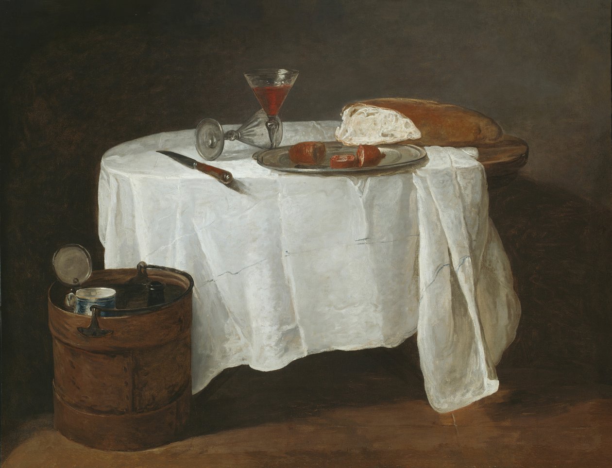 Valkoinen pöytäliina, 173132. tekijältä Jean Baptiste Simeon Chardin