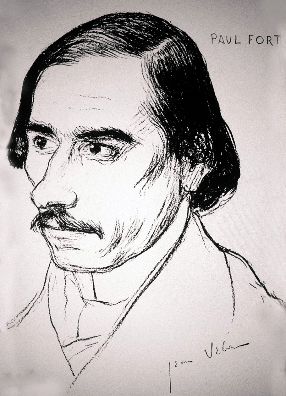 Paul Fort, n. 1900 (piirustus) tekijältä Jean Veber